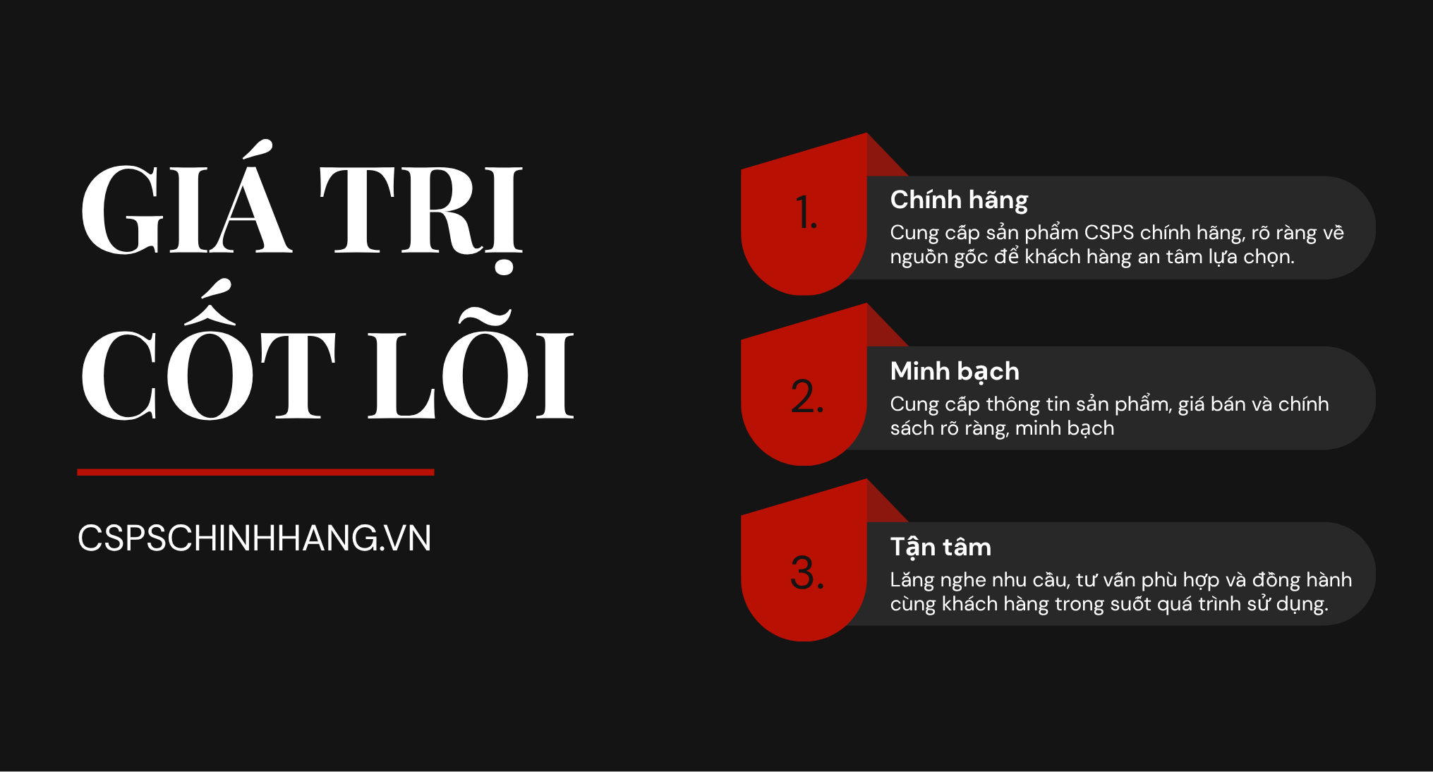 Giá trị cốt lõi cspschinhhang.vn